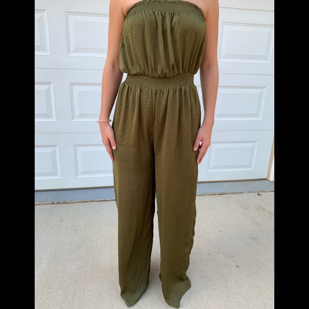 Green forever 21 jumpsuit